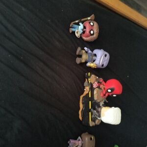 Marvel Funko Pop Set - Red, Purple, Brown